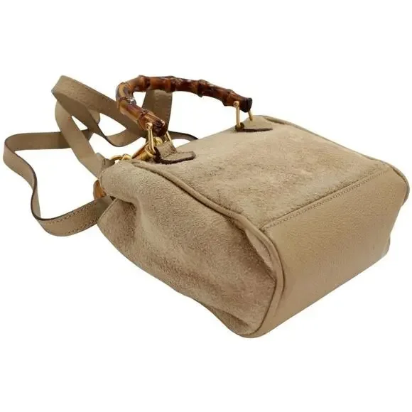 Gucci Mini Micro Bamboo Suede Cross Body Bag GG-B0509P-0004 - Picture 8 of 11